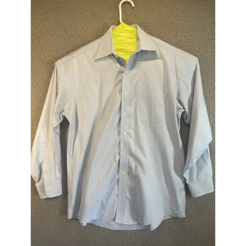 Jos A‎ Banks Men Size 15.5-33 Dress Shirt Blue Traveler Collection Business
